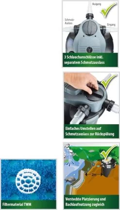 Heissner Vijver Drukfilter Set 3300 Ltr/u 6 Heissner Vijver Drukfilter Set 3300 Ltr/u -Tuinwinkel Voor Buiten image 1741