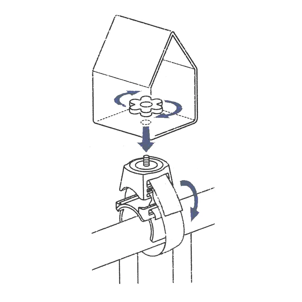 Emsa Landhaus Uni Houder/balkonrailing 2 Emsa Landhaus Uni Houder/balkonrailing - Afbeelding 2