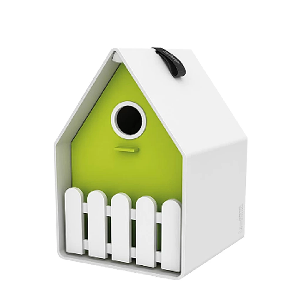 Emsa Landhaus Nestkast Wit/lime 1 Emsa Landhaus Nestkast Wit/lime