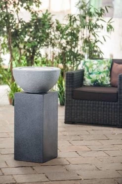 Heissner Terras Fontein Sokkel Toren Zwart -Tuinwinkel Voor Buiten image 523