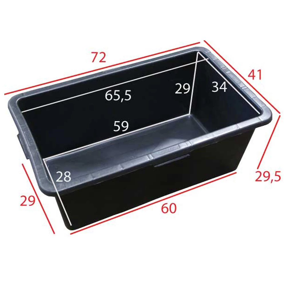 Rechthoek Kuip 65 Liter L.72 X B.51 X H.27 Cm 2 Rechthoek Kuip 65 Liter L.72 X B.51 X H.27 Cm - Afbeelding 2