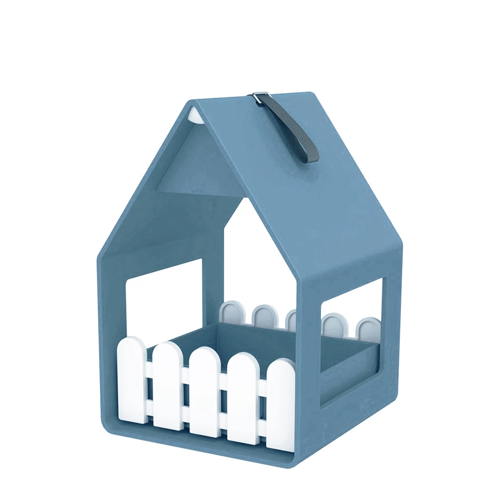 Emsa Landhaus Vogelvoederhuis Grijsblauw 1 Emsa Landhaus Vogelvoederhuis Grijsblauw