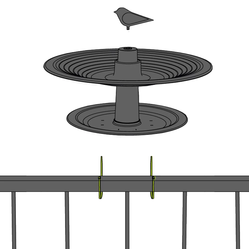 Vogelbad Finch Taupe 3 Vogelbad Finch Taupe - Afbeelding 3