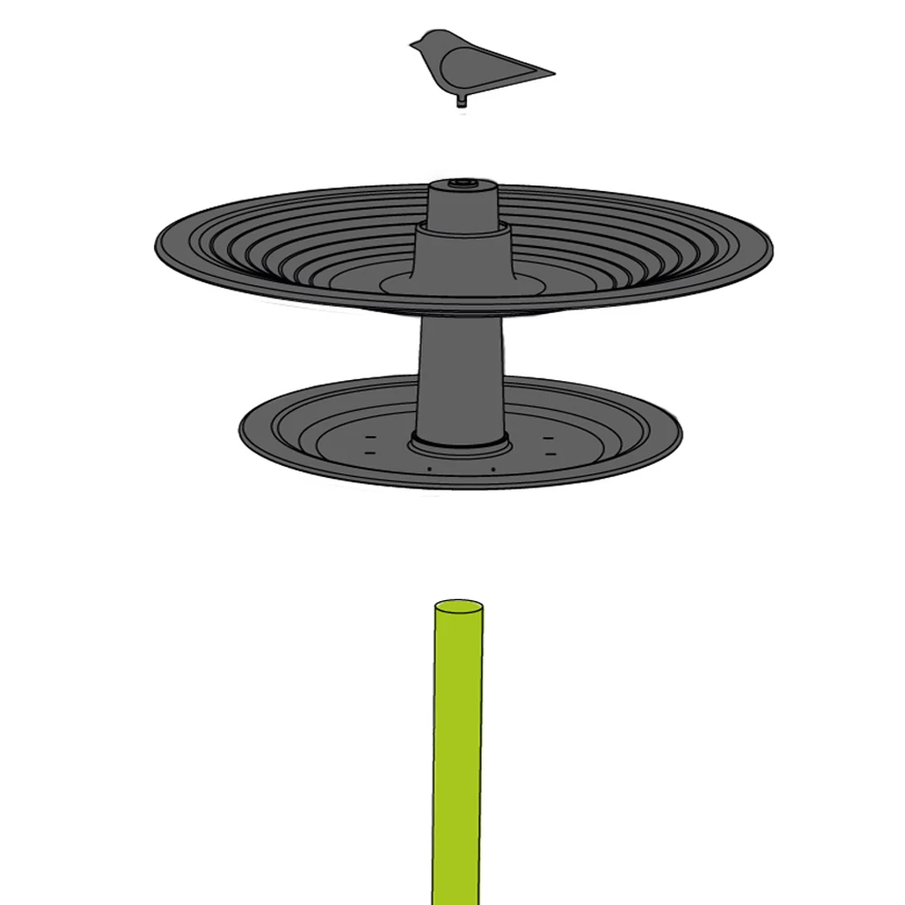 Vogelbad Finch Taupe 4 Vogelbad Finch Taupe - Afbeelding 4