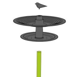 Vogelbad Finch Ivoor -Tuinwinkel Voor Buiten image 611