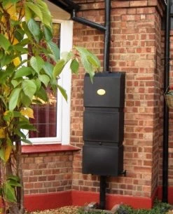 Prestige Wand Regenton Zwart 100L (incl. Plastic Kraantje)